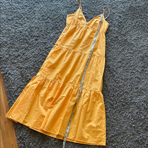 Rails Avril Tiered Midi Dress Spaghetti Straps Size XS in Yellow - Picture 7 of 13